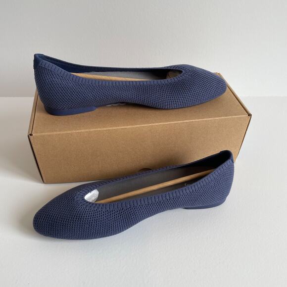 Allbirds Tree Breezers Ballet Flats Blue Women's Size 9.5 Comfort Casual New Box - Picture 2 of 9